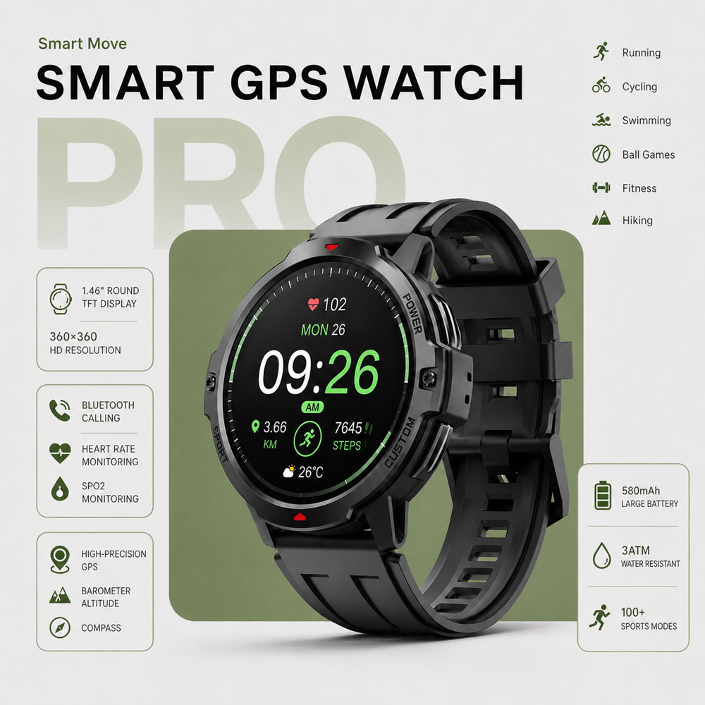 NEW 1.46 Inches Military GPS S - đánh giá và giá Smartwatch Timex Watches For Women