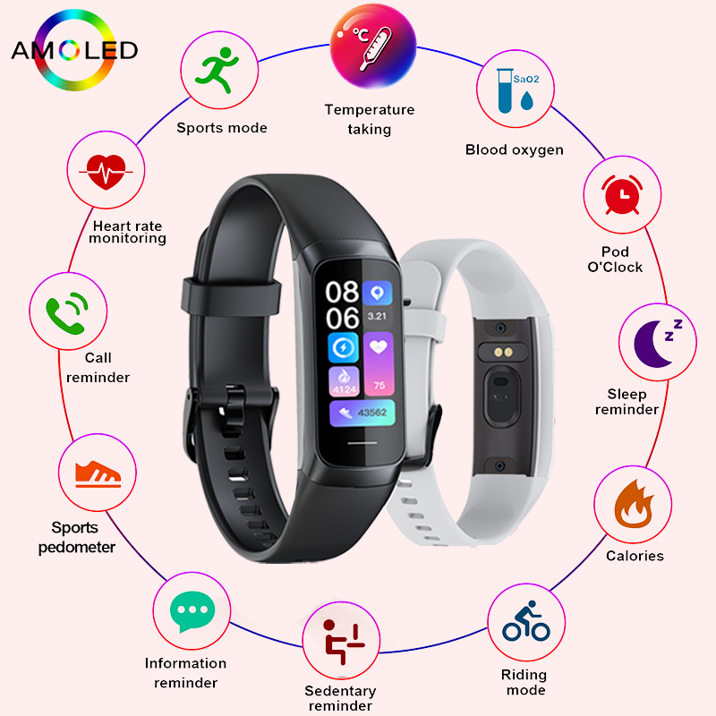 LIGE 1.1 Inch Amoled Heart Rat - đánh giá và giá Smartwatch Slim Watches For Men