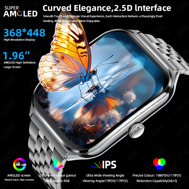LIGE Fashion Ultra-Slim Amoled - đánh giá và giá Smartwatch Slim Watches For Men