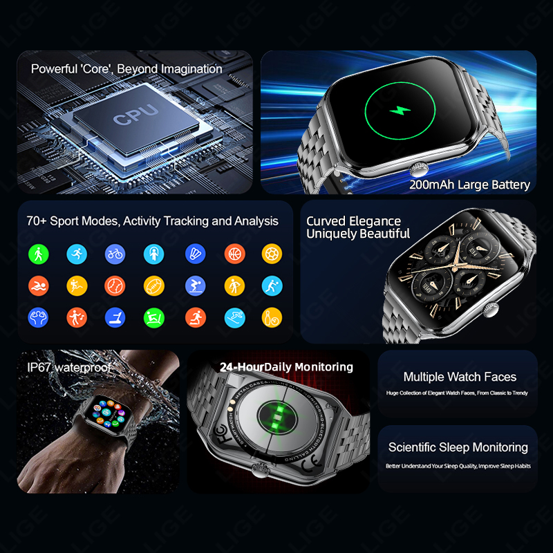 LIGE Fashion Ultra-Slim Amoled - đánh giá và giá Smartwatch Slim Watches For Men