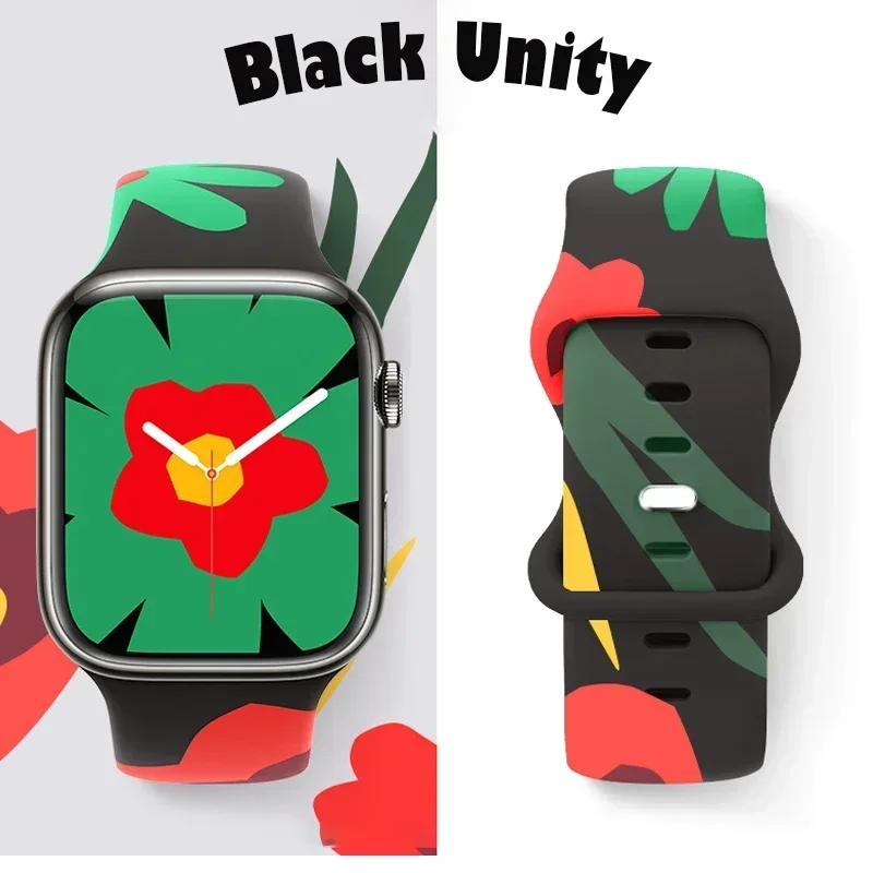Printed silicone Band For Appl - đánh giá và giá Smartwatch Iphone Watches For Women