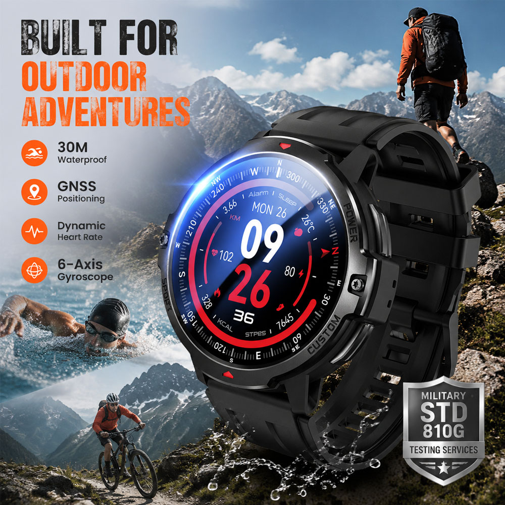 NEW 6-Axis Gyroscope Military  - đánh giá và giá Smartwatch Timex Watches For Women