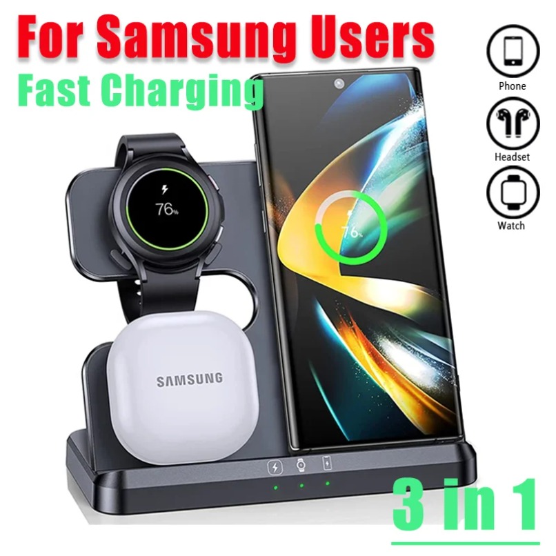 3 in 1 Fast Wireless Charger S - đánh giá và giá Watches Smartwatch Samsung