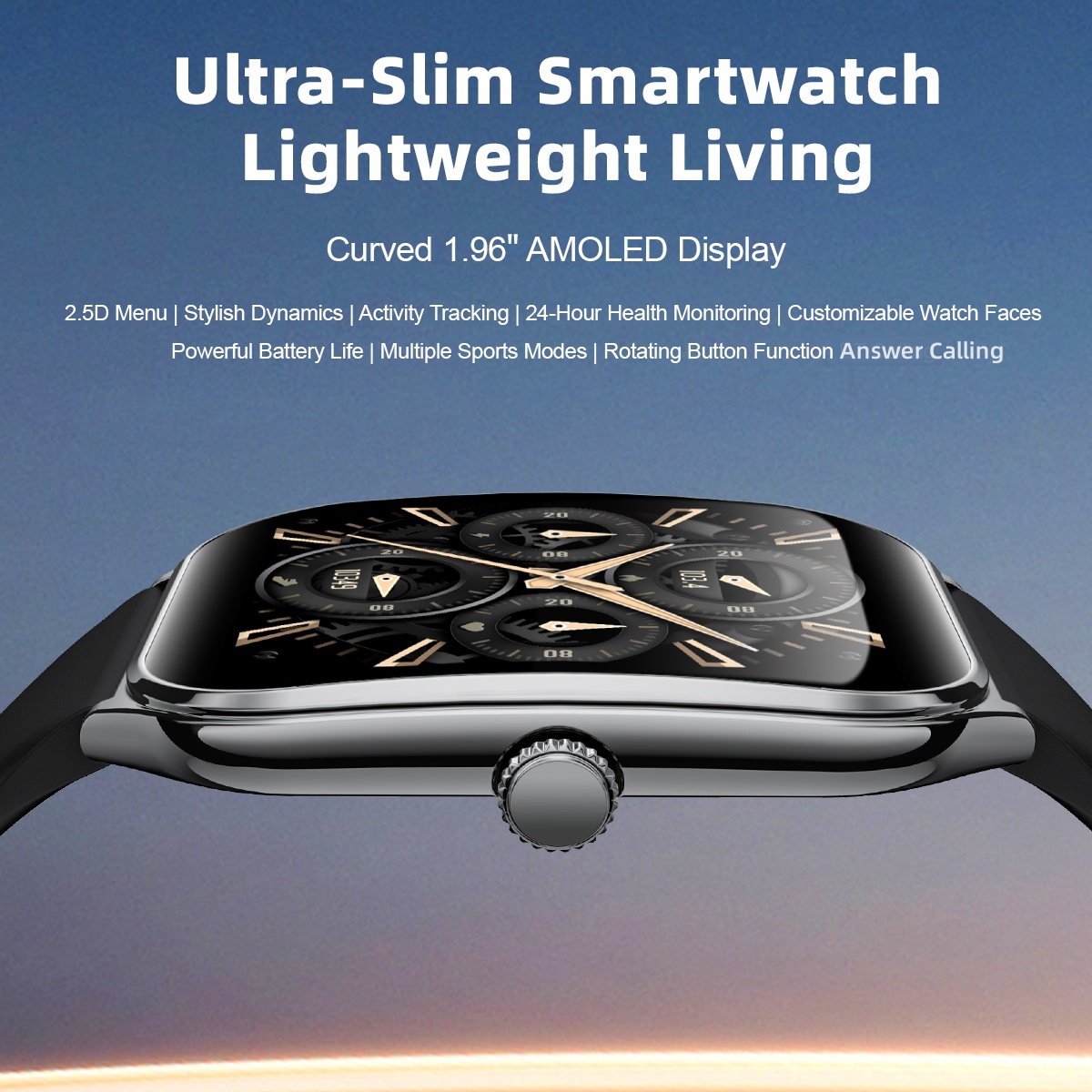 Fashion Ultra-Slim Amoled Smar - đánh giá và giá Smartwatch Slim Watches For Men