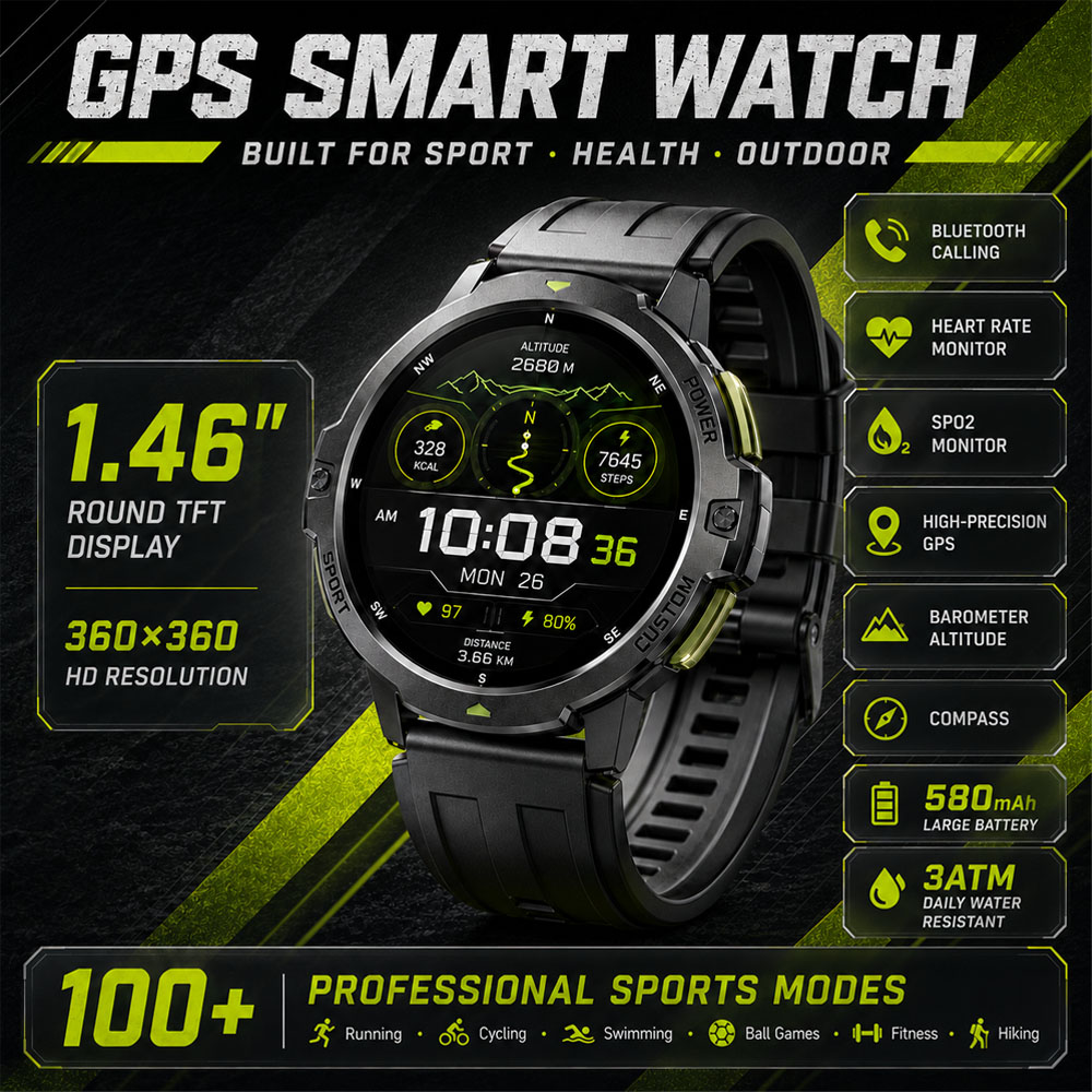 NEW Military GPS Smartwatch 3A - đánh giá và giá Smartwatch Timex Watches For Women