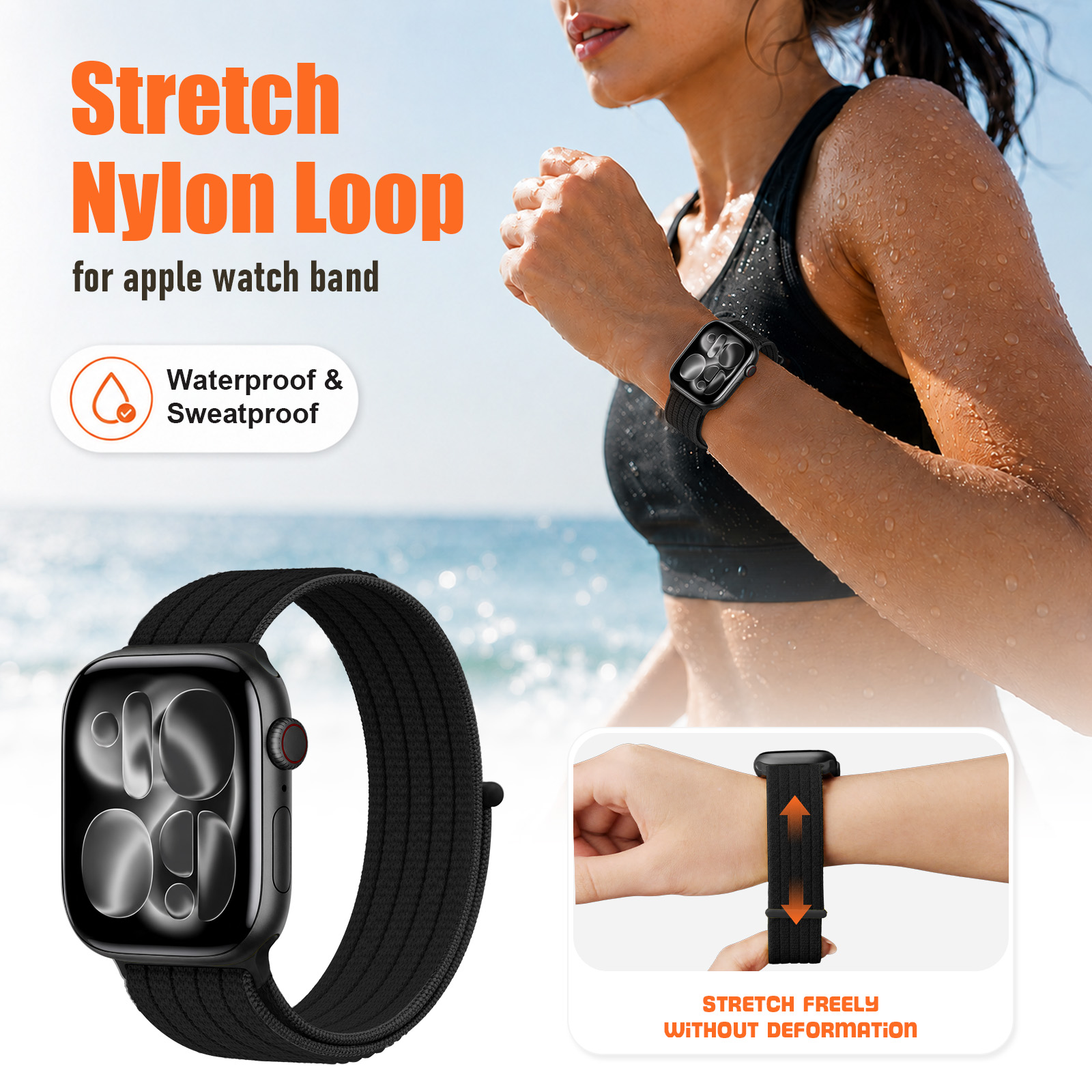 Nylon Loop Strap For Apple Wat - đánh giá và giá Smartwatch Iphone Watches For Women